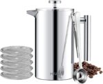 Stainless Steel French Press – 1L