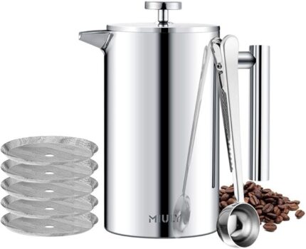 Stainless Steel French Press – 1L