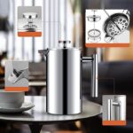 Stainless Steel French Press – 1L - Image 2